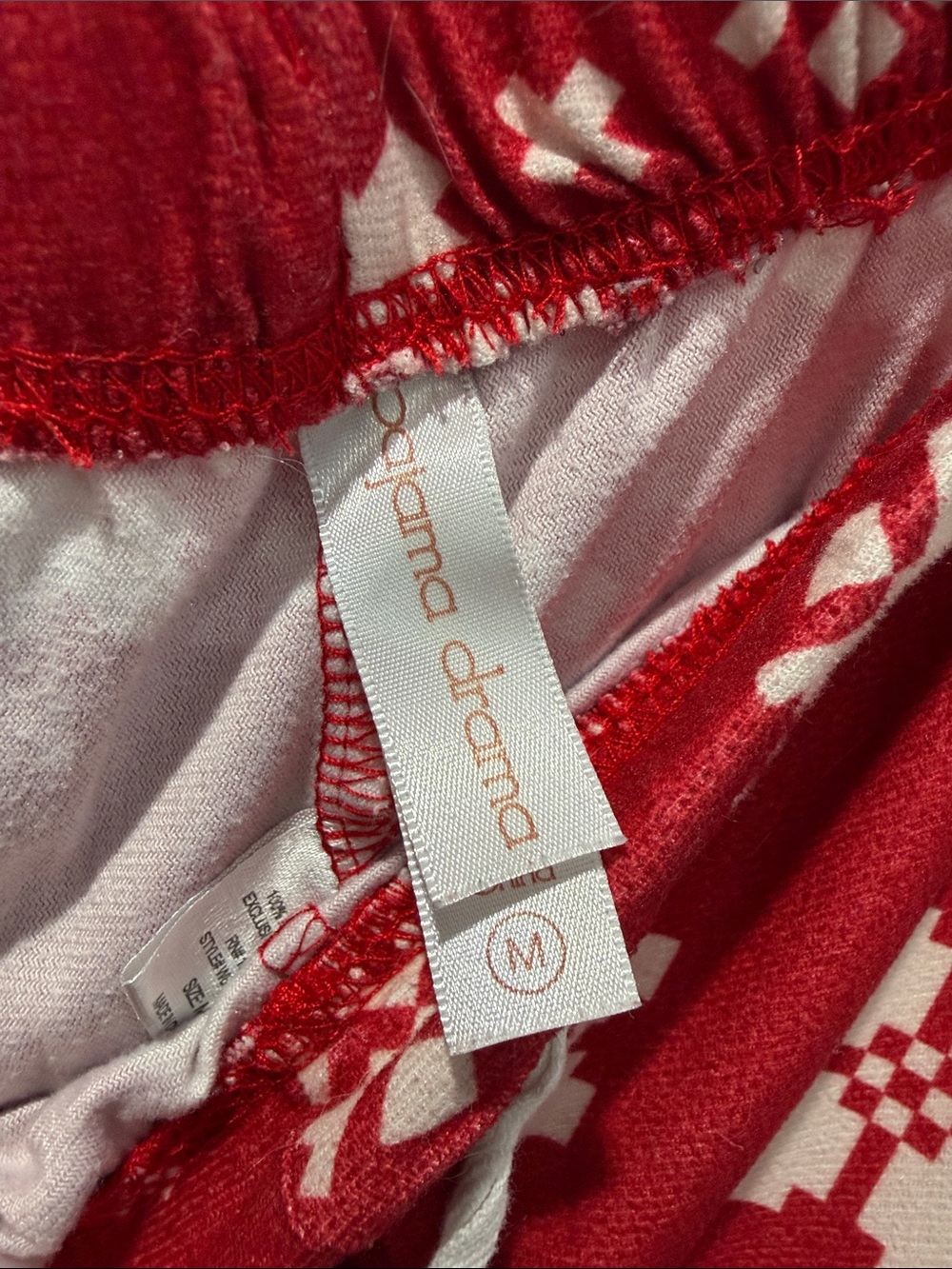 Women’s Red Snowflake Lounge Pajama Pants - Picture 3 of 3
